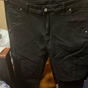 Black cargo jeans for men or boys size M